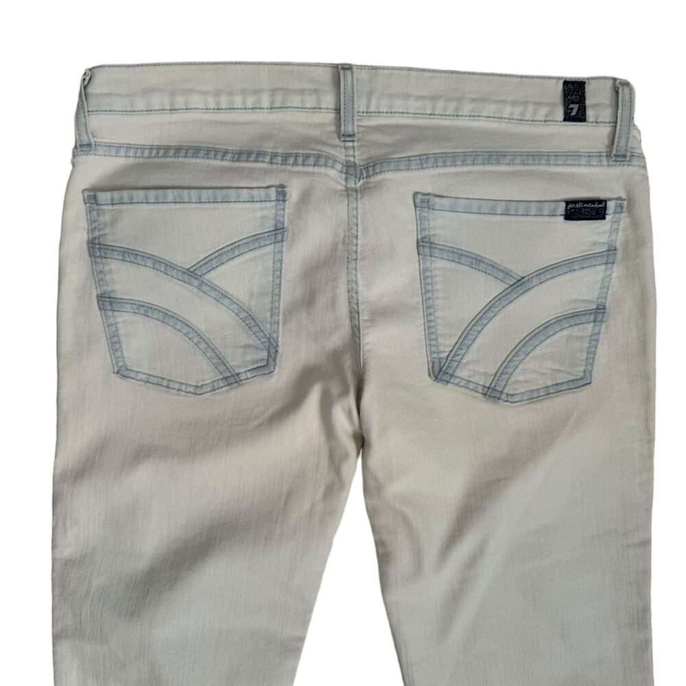 7 for All Mankind Low Rise Stretchy Straight Leg Summer Y2K Denim Pants Size 32 - Picture 7 of 13